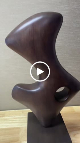 Customer video review of Abstract Wood Carving #WAB082