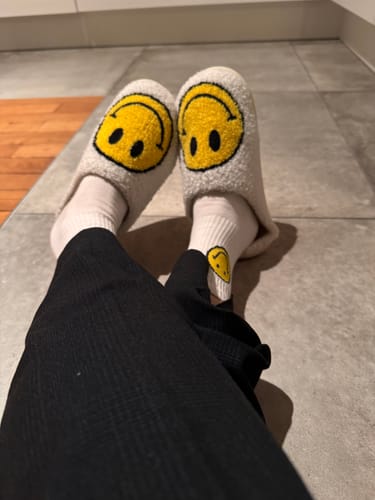 Customer photo review of Happy Face Slippers