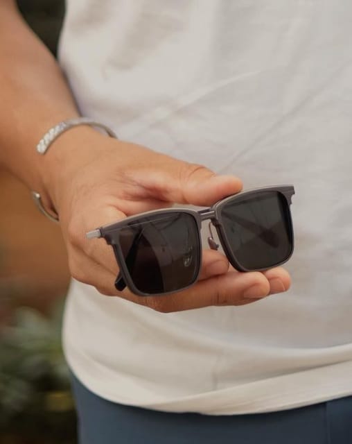 Customer photo review of Alan | Magnetic Clip-on Glasses | ZanyLen New Arrival 2024