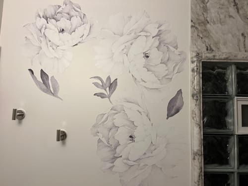 Customer photo review of Peony - Black and white