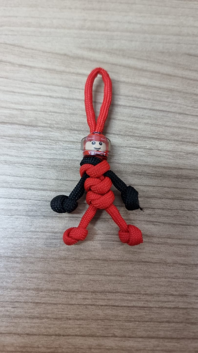 Customer photo review of Limited Edition Charles Lerclerc Racing Paracord Buddy Keychain