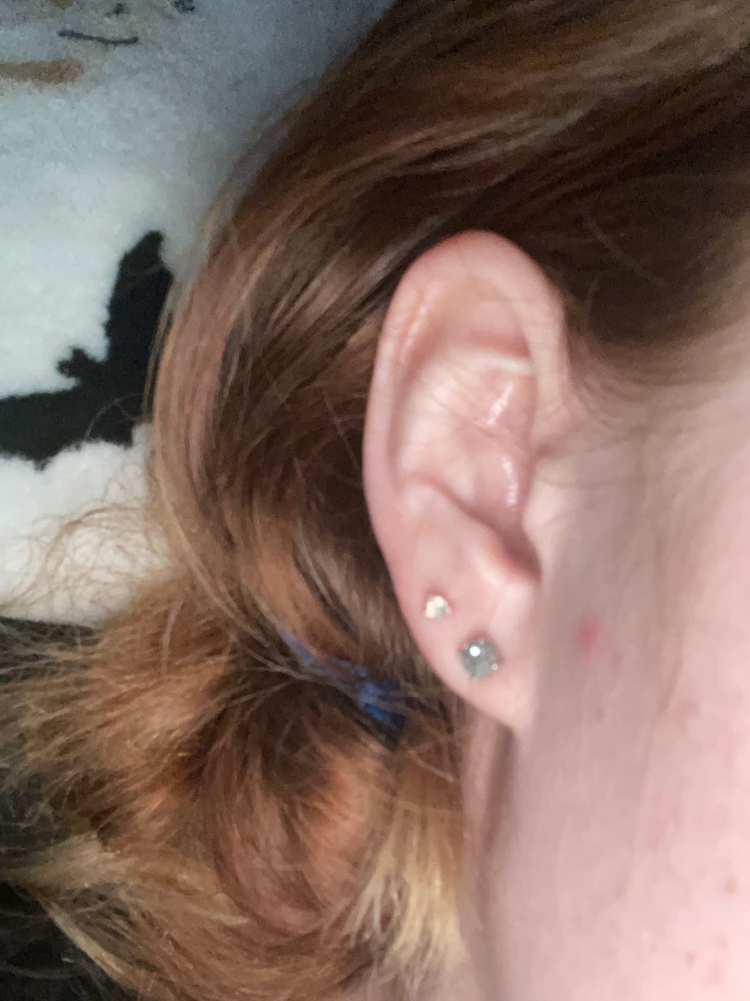 Customer photo review of Assorted Faceted Gemstone Prong Sterling Silver Stud Earrings .25cm