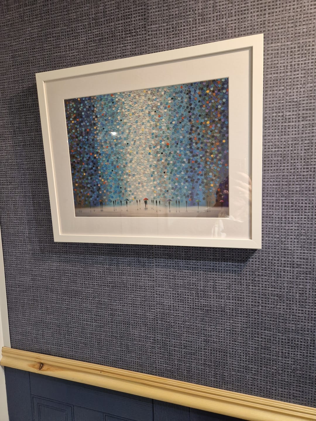 Customer photo review of Umbrellas At Night Framed Art Print