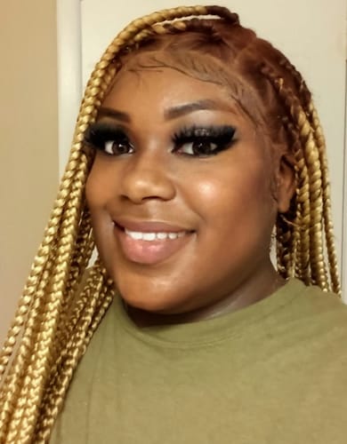 Customer photo review of Jumbo Box Braid Wig, Glueless, Full Lace, Multiple Colors - Shennel