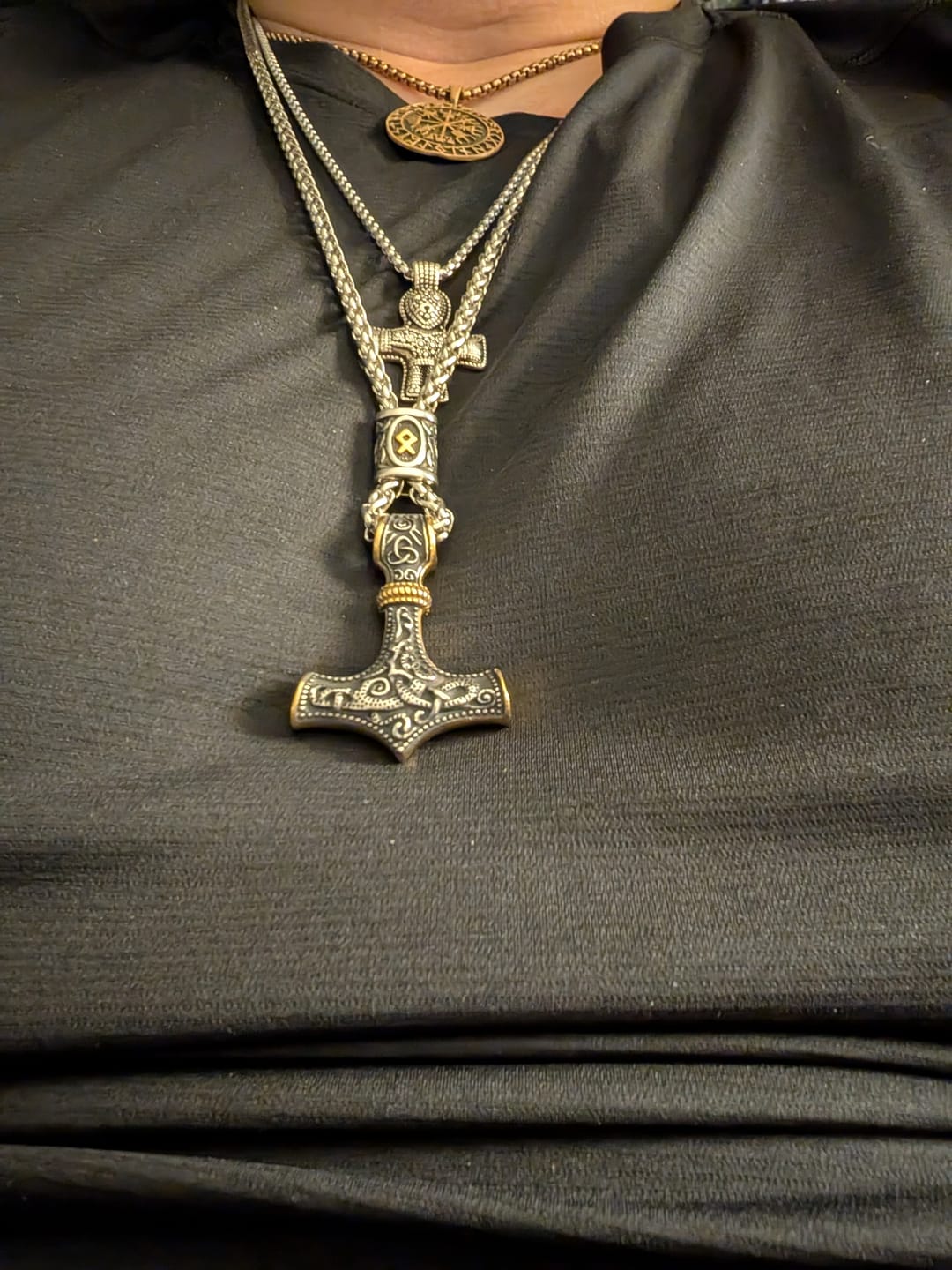Customer photo review of Mjölnir - Thor's Hammer Stainless Steel Necklace