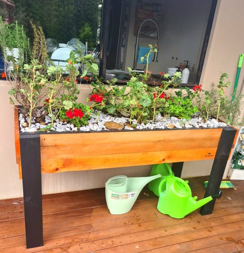 Customer photo of their LARGE Raised Garden Bed on Legs