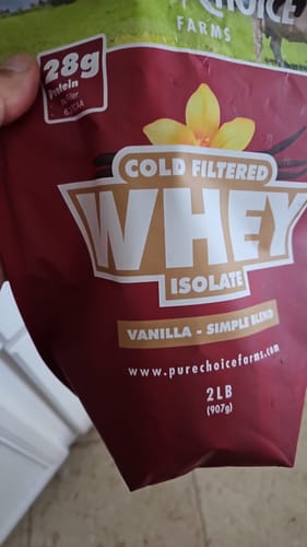 Customer photo review of Whey Protein Isolate Unflavored