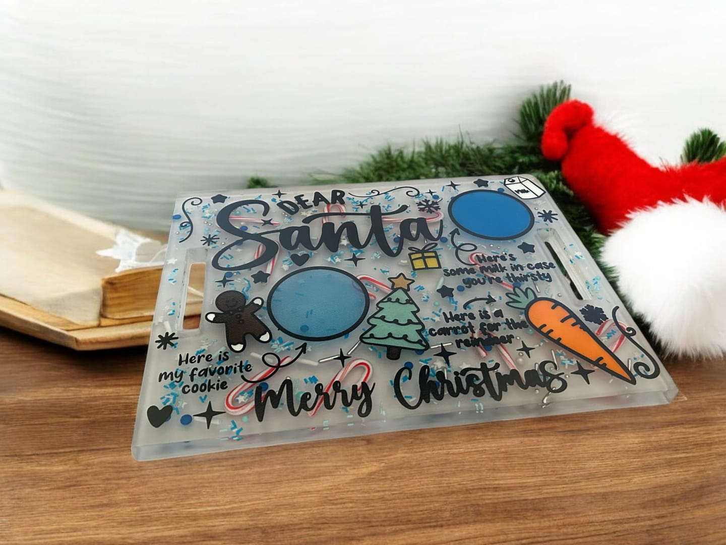 Customer photo review of 16x12x7/8" Limited Edition Santa Snacks Tray Christmas Silicone Mold