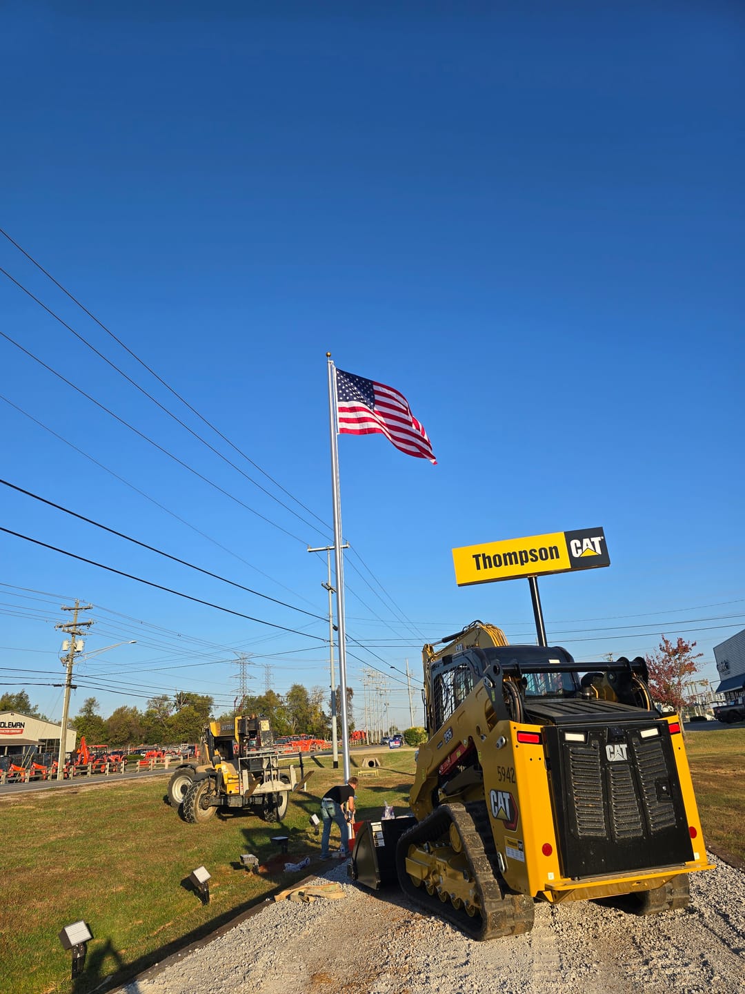 Customer photo review of 35 ft. Commercial Flagpole with External Rope Halyard Rated at 91 mph