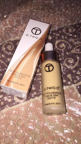 Customer photo review of O.TWO.O LIQUID DROP FOUNDATION