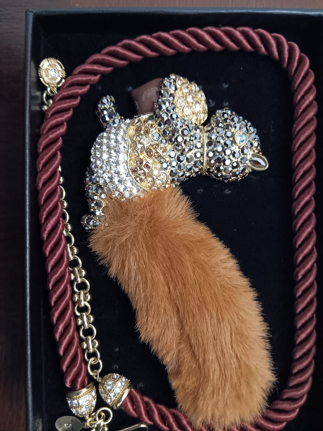 Customer photo review of Heidi Daus®"Elegant Essentials" Pin Enhancer Cord Necklace