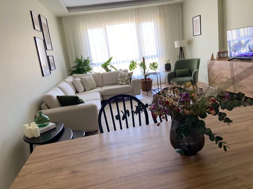 Customer photo review of Mat Siyah MDF 3'lü Zigon Sehpa Takımı