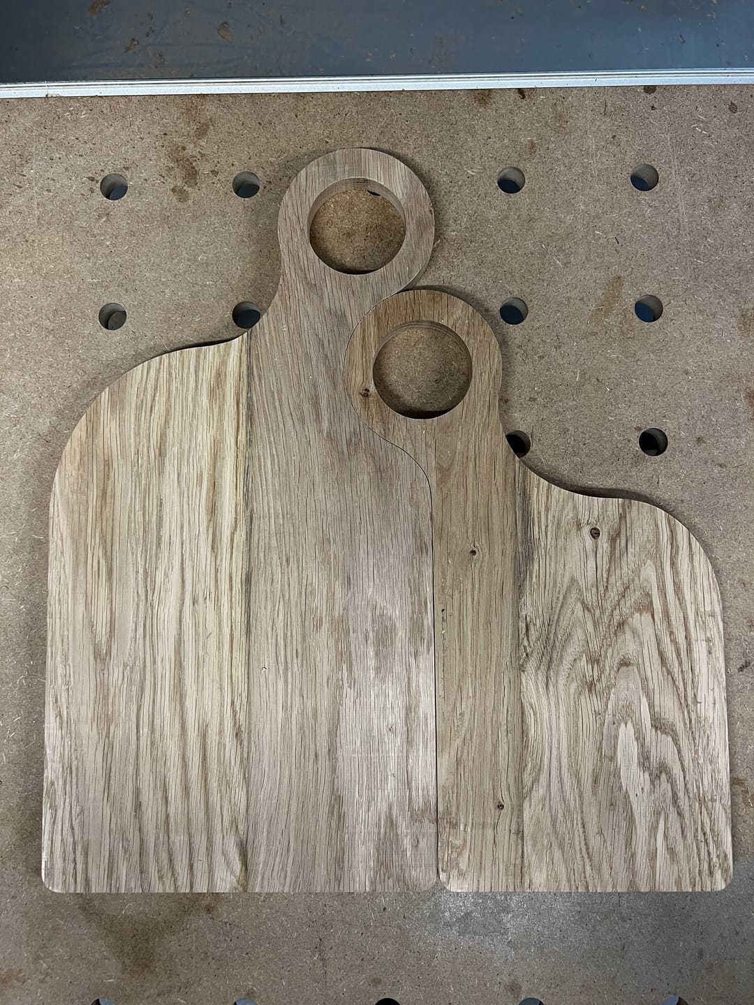Customer photo review of 20x18" Romeo & Juliet Serving Board Set Acrylic Router Template