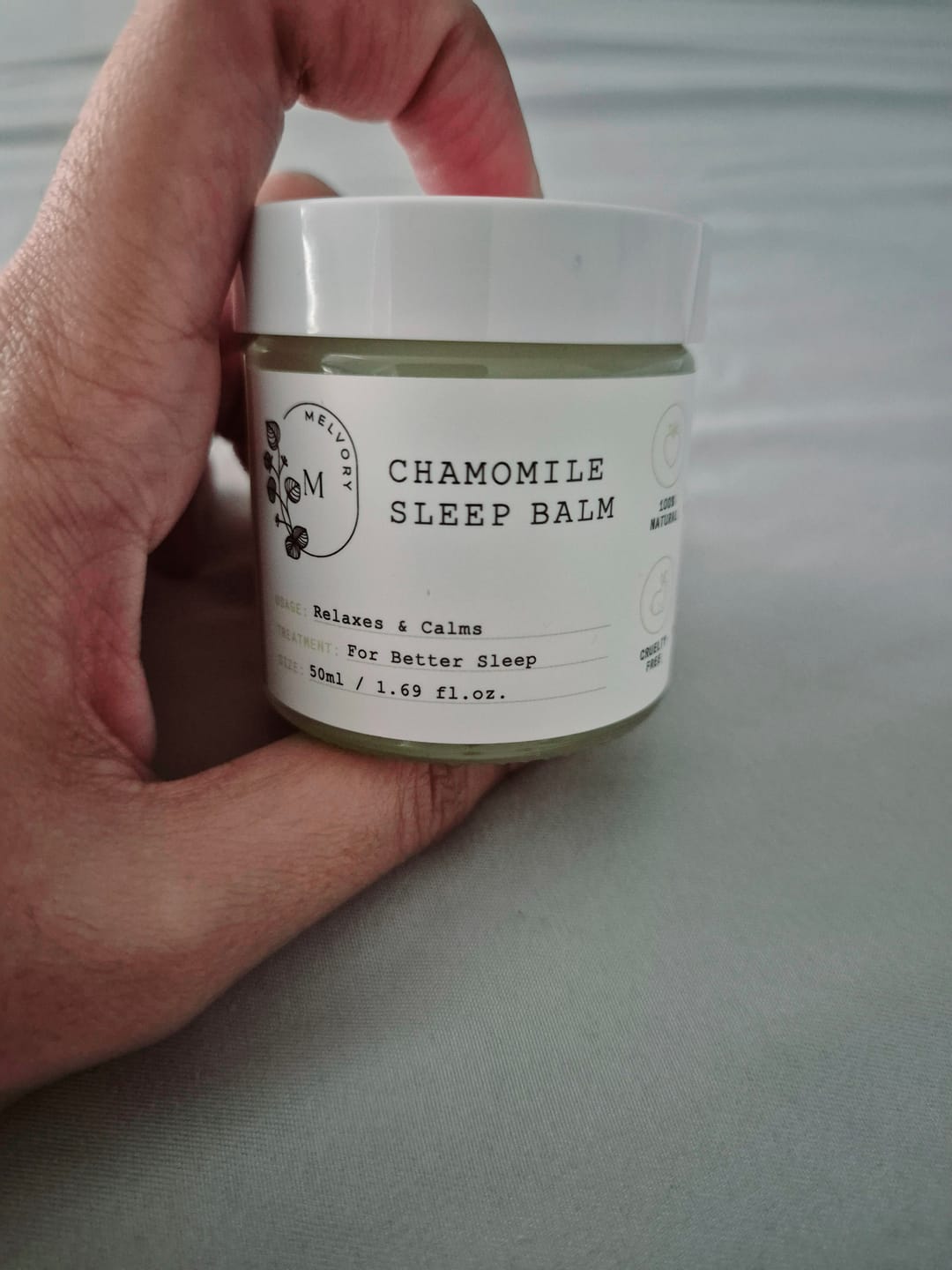 Customer photo review of Chamomile Sleep Balm