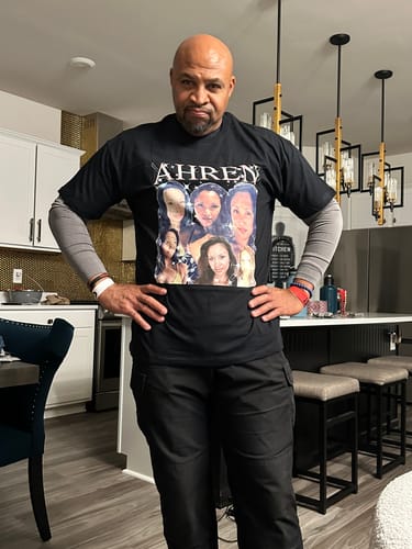 Customer photo review of CUSTOM VINTAGE TEE