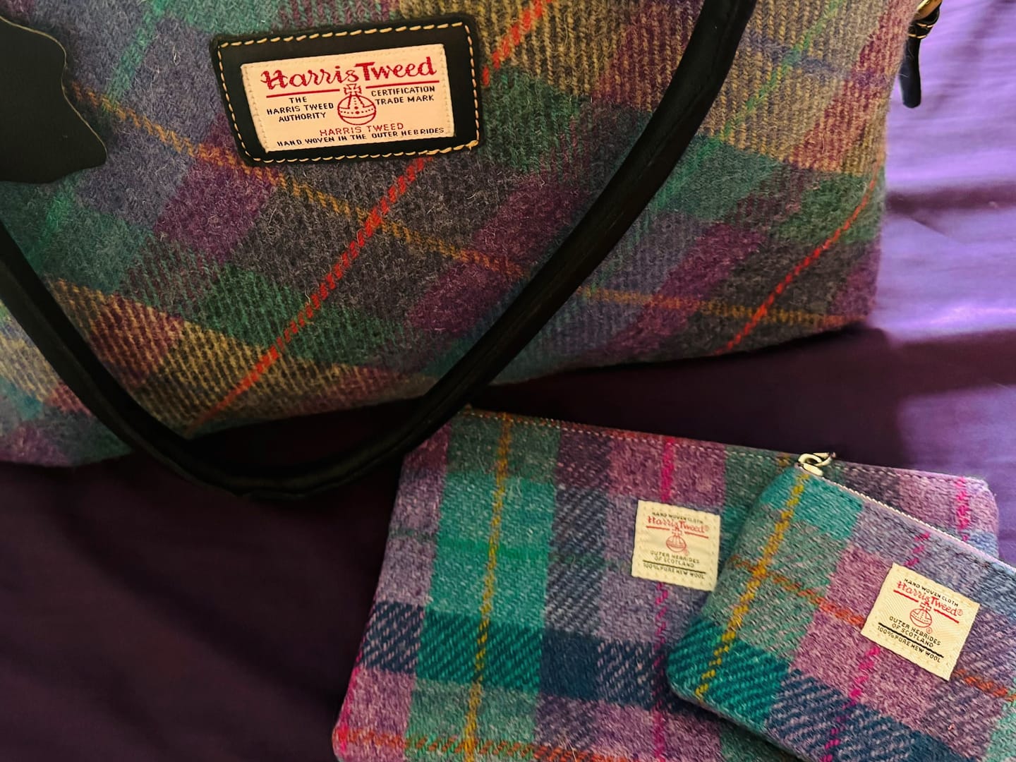Customer photo review of Harris Tweed 'Eriskay' Small Zip Pouch
