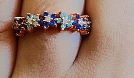Customer photo review of Rose Gold Glinting Crown Ring