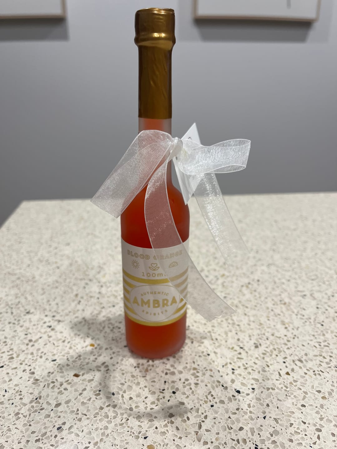 Customer photo review of Ambra Blood Orange Liqueur