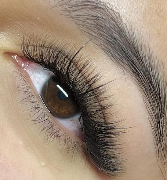 Customer photo review of Premade Fan Spikes Lash Extensions