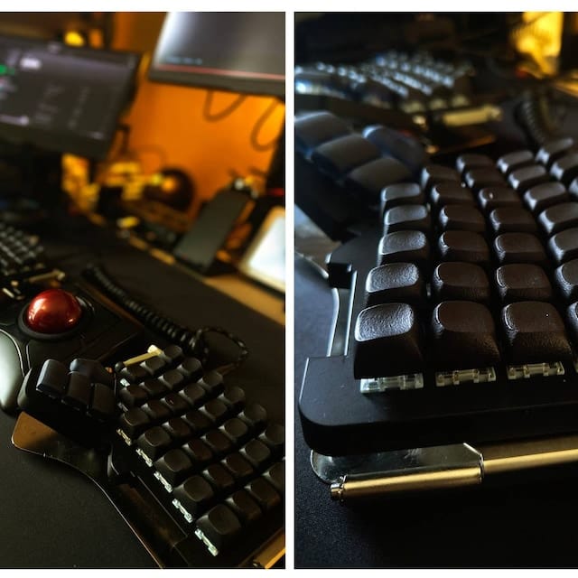 Customer photo review of DES Keycap Set, ergonomic sculpted keycaps