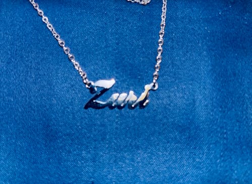 Customer photo review of Personalized Name Necklace