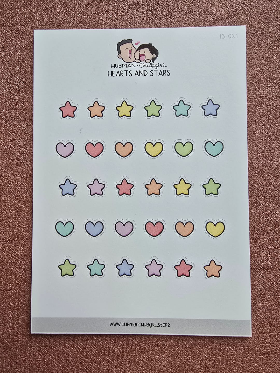 Customer photo review of Hearts and Stars Planner Stickers