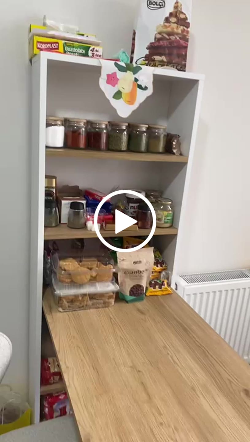 Customer video review of Rani JA102 Masa Raflı Dekoratif Mutfak Yemek Masası Sepet Ceviz - Beyaz