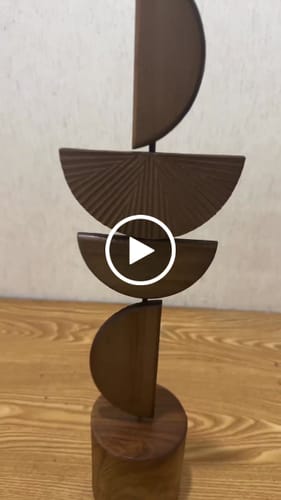 Customer video review of Geometric Wood Carving #WG017