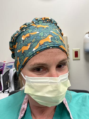 Customer photo review of Scrub Hat - Friendly Fox