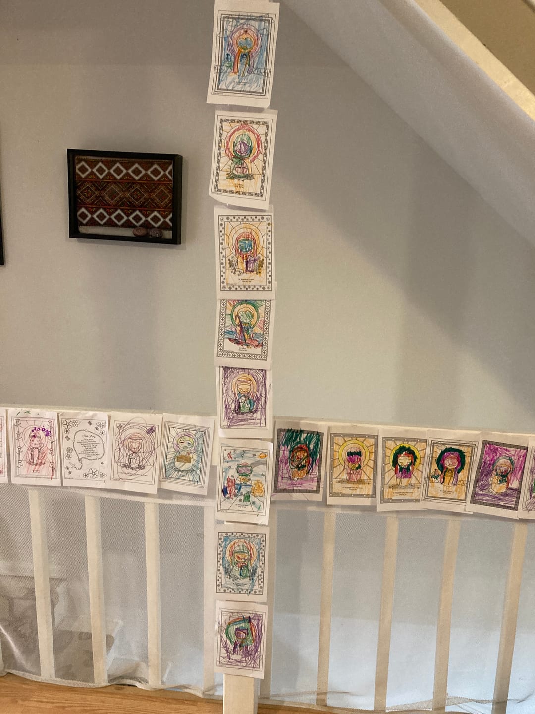 Customer photo review of October Saints Coloring Sheets - Digital Download