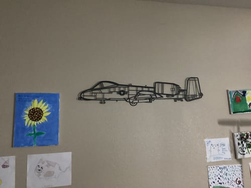Customer photo review of A-10 Thunderbolt 2 Metal Aircraft Wall Art - NCP0015