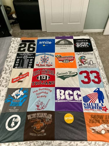 T-shirt quilt from east central high school by David from KY