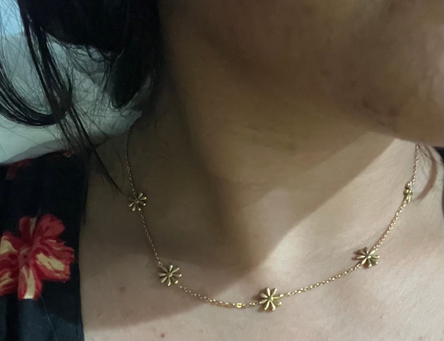 Customer photo review of Flower Power 18K Gold Necklace