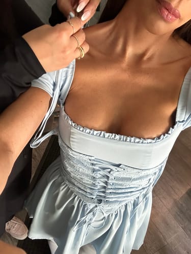 Customer photo review of Leila Mini Corset Dress