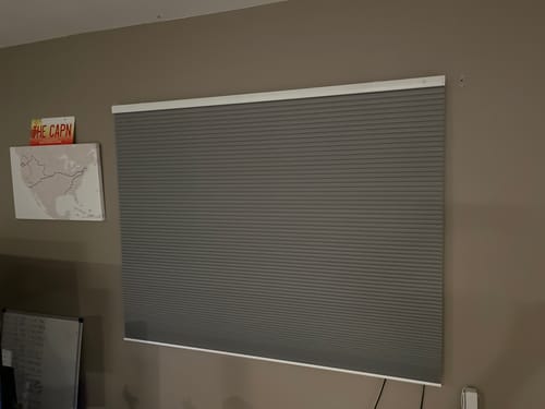 Customer photo review of SmartWings Motorized Blackout Cellular Shades Nowa