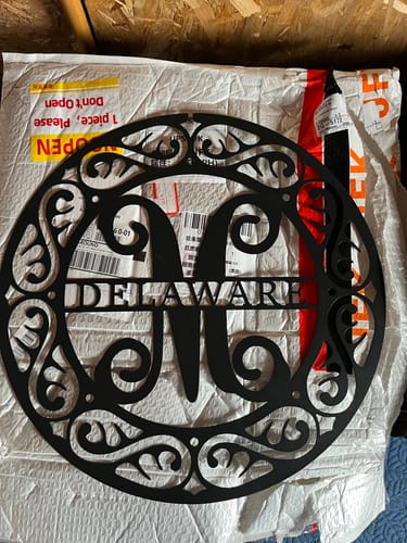 Customer photo review of Fancy Schmancy: Metal Monogram Front Door Wreath Monogram Door Hanger Door Wreath Personalized Family Last Name Sign Decorations