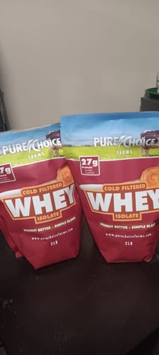 Customer photo review of Whey Protein Isolate Peanut Better
