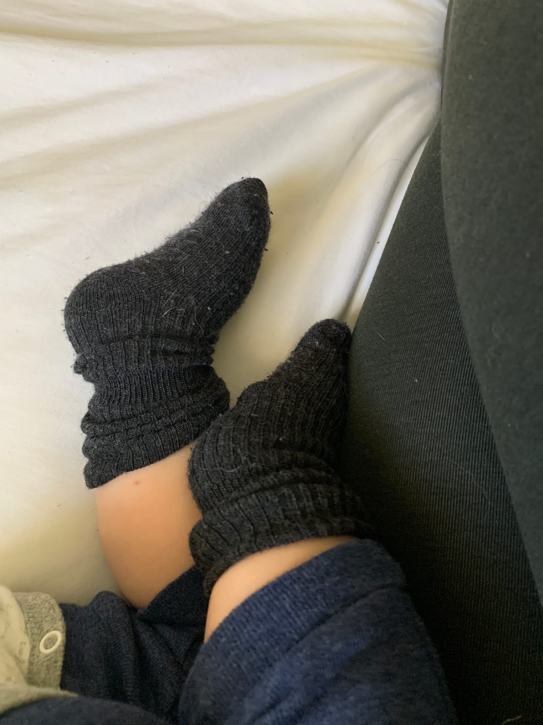 Customer photo review of Wool Socks, Baby and Toddler, Light & Dark Slate
