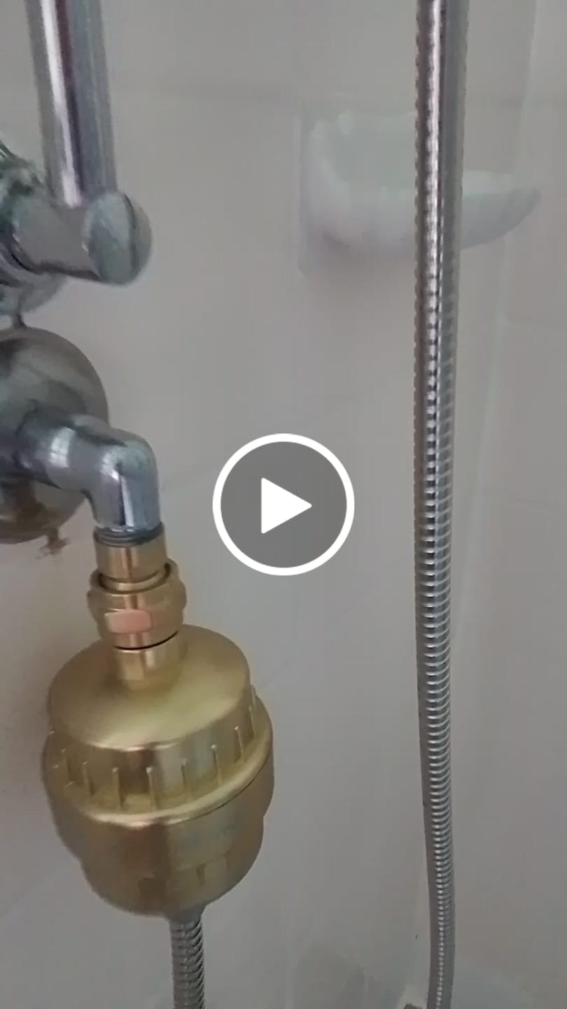 Customer video review of Shower Purifier - Brushed Gold