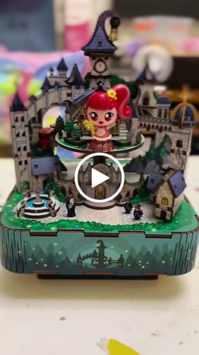 Customer video review of Magical Castle Musical Box Toy with Rotating Mechanism