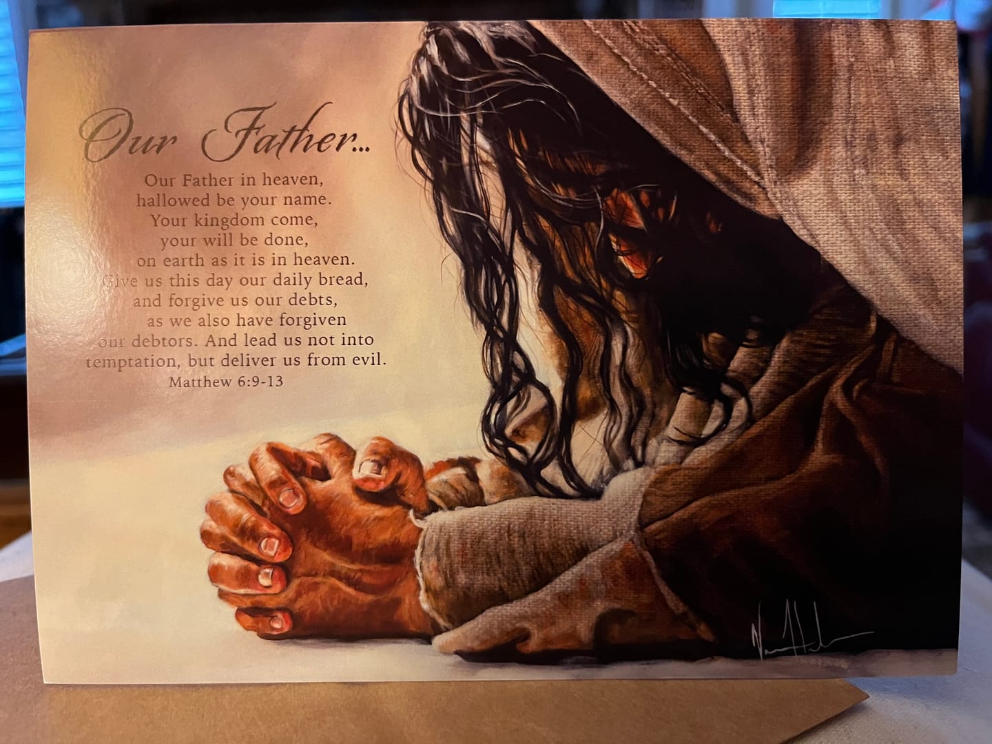 Customer photo review of 'Our Father....' Greeting Card