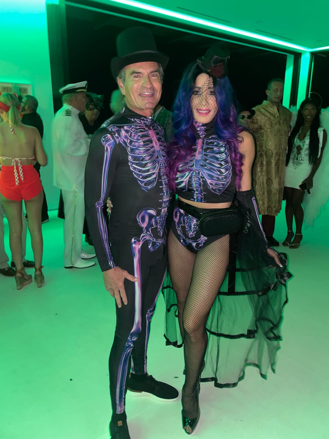 Customer photo review of Purple Skeleton Booty Shorts Set