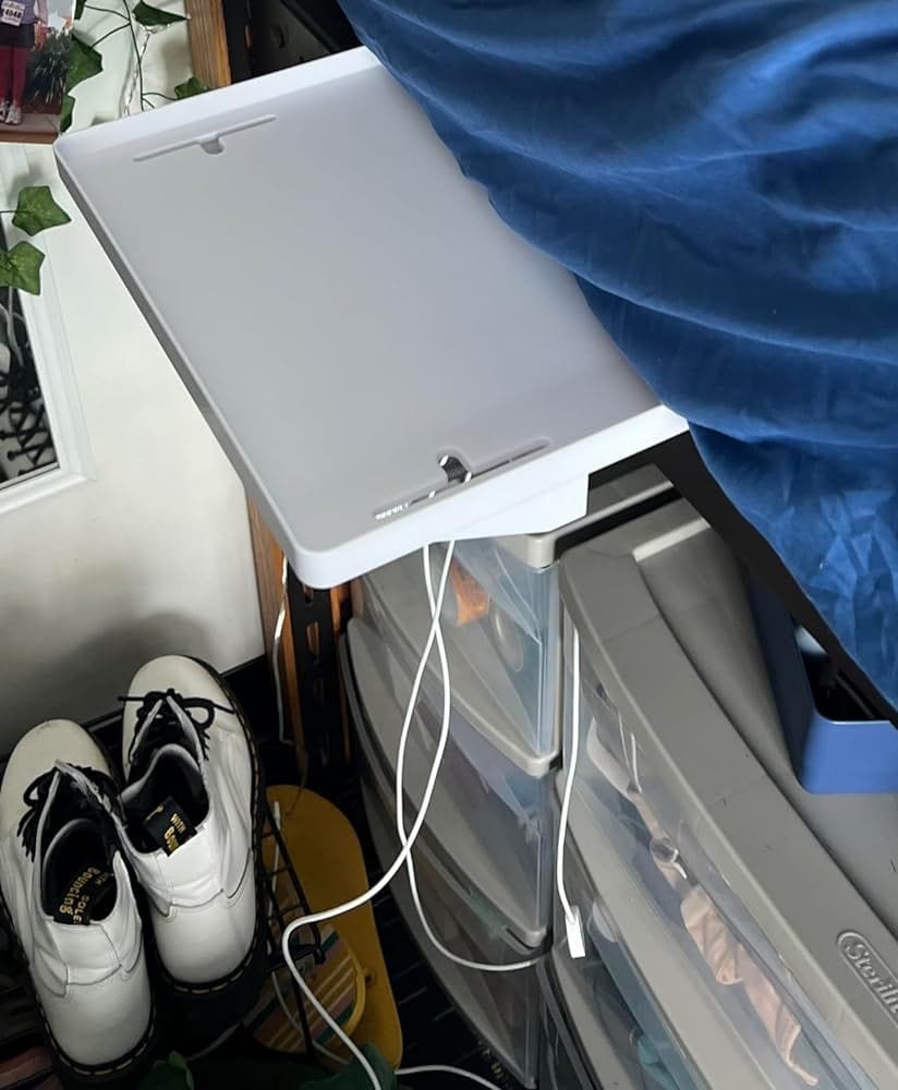 Customer photo review of The CableCatch Bedside Shelf / BedShelfie - CableCatch
