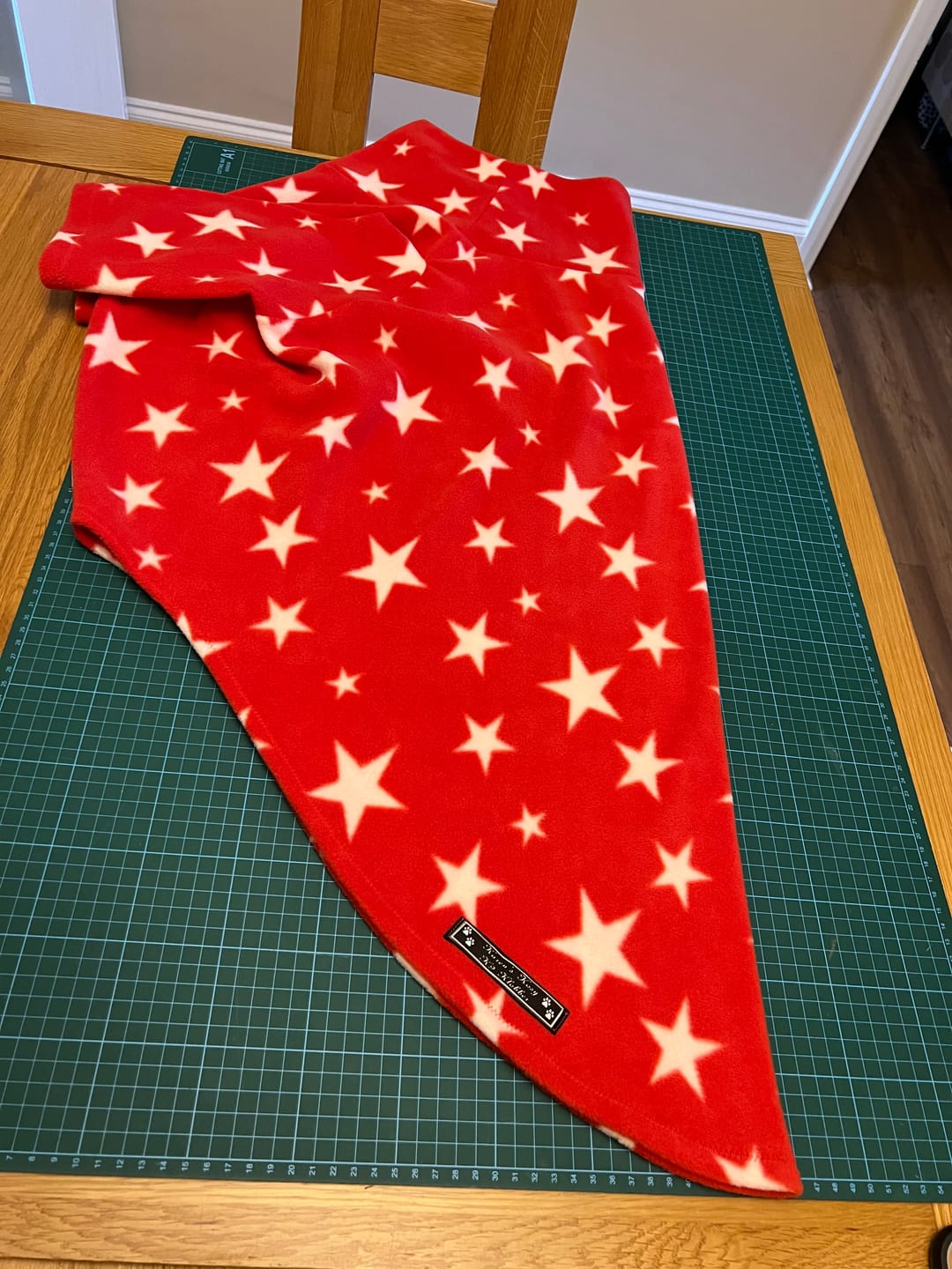 Customer photo review of White Stars Anti Pill Polar Fleece Fabric