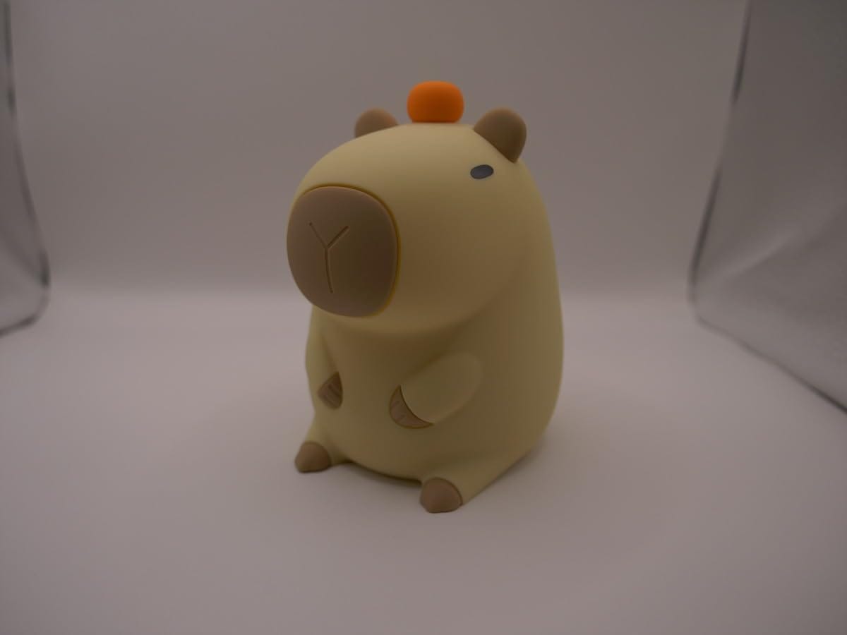 Customer photo review of Huggwaii Capybara With Turtle LED Squishy Night Light For Gift USB Rechargeable Capybara Lamp