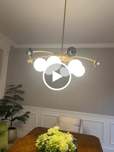 Customer video review of Blossom 12-Light Opal Glass Bubble Semi Flush Chandelier