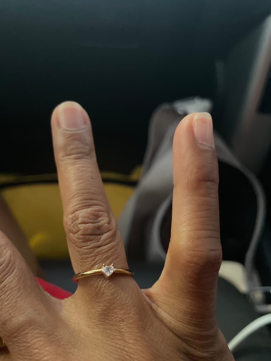 Customer photo review of 'Small Love' Crystal Heart Ring