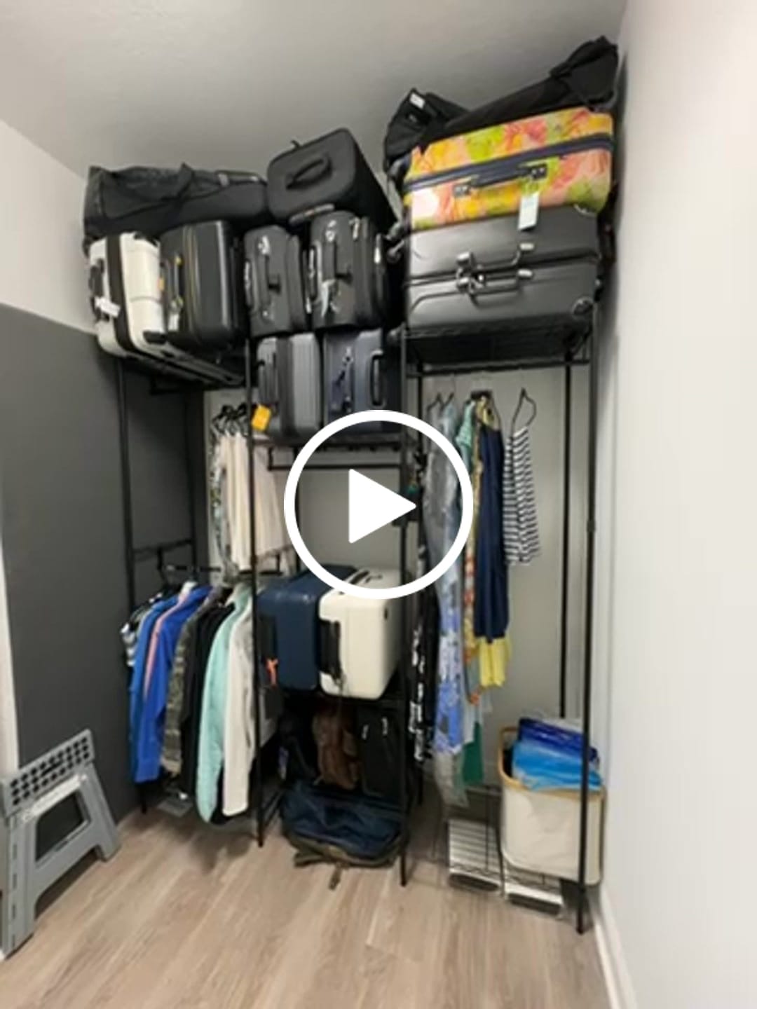 Customer video review of Raybee 77"H 900 LBS Clothing Rack,Freestanding Closet Wardrobe Rack, Metal Garment Rack