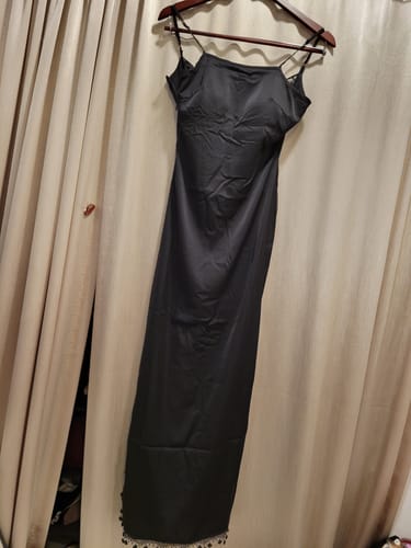 Customer photo review of Butterfly Slip Dress 蝴蝶衬裙 Qipao Satin Lace Low Back Petticoat