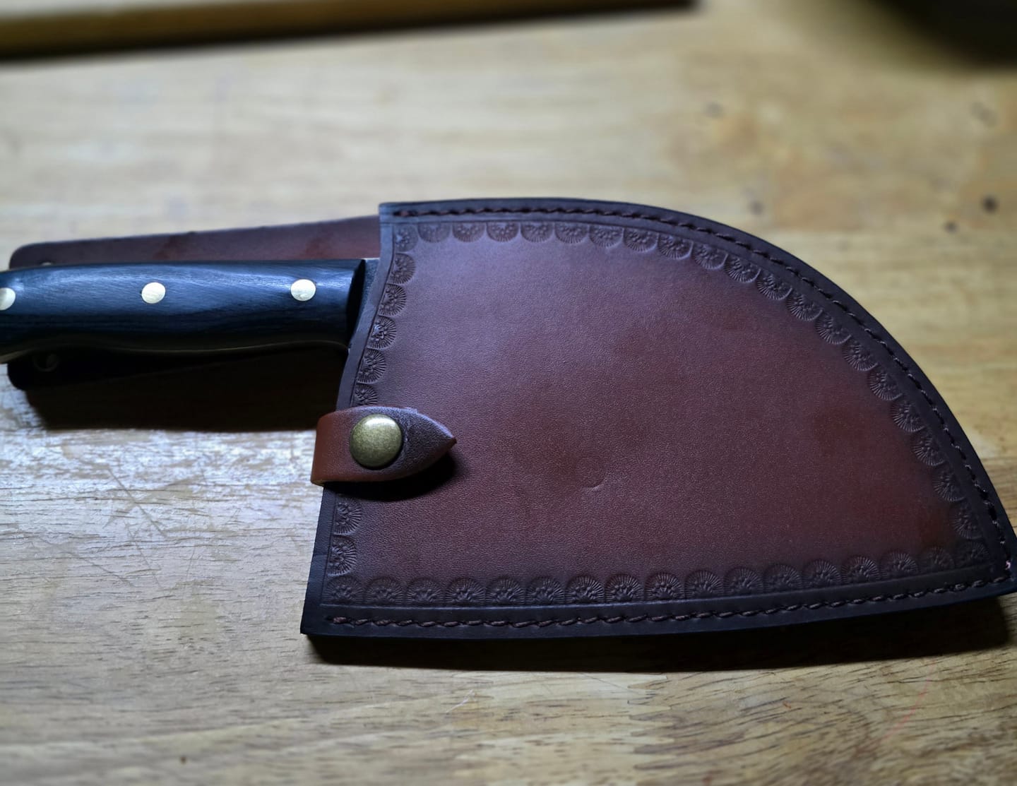 Customer photo review of Add a knife sheath to your order?